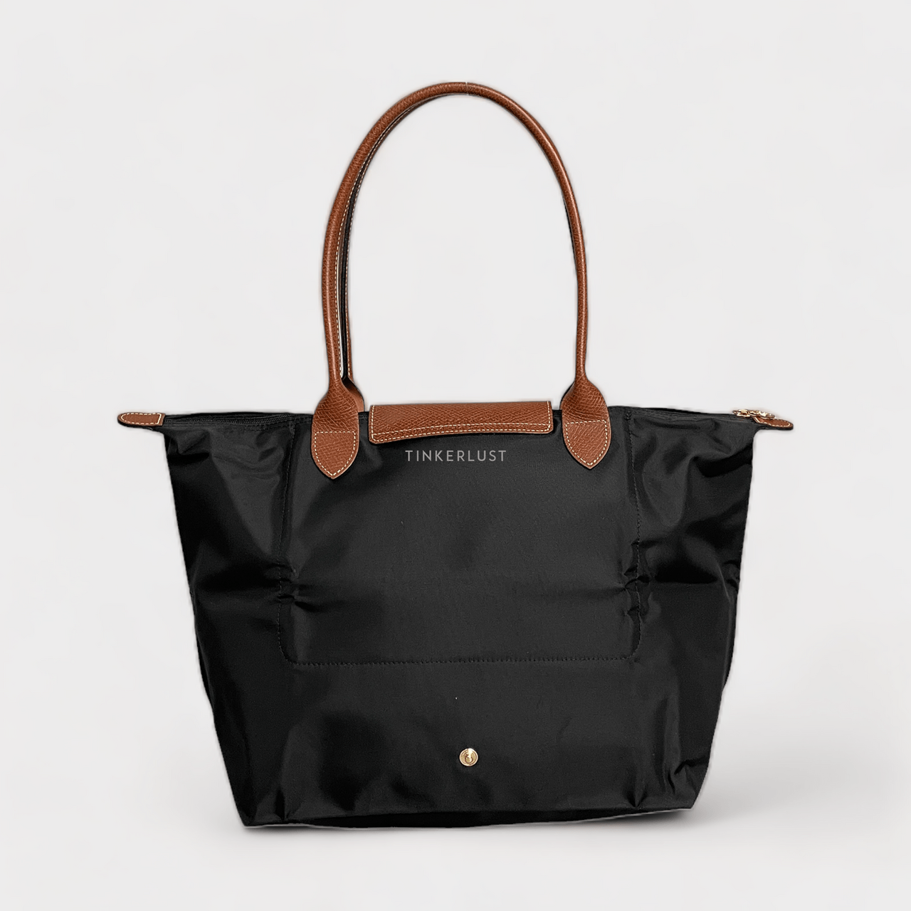 Longchamp Le Pliage Large Long Handle Noir Tote Bag