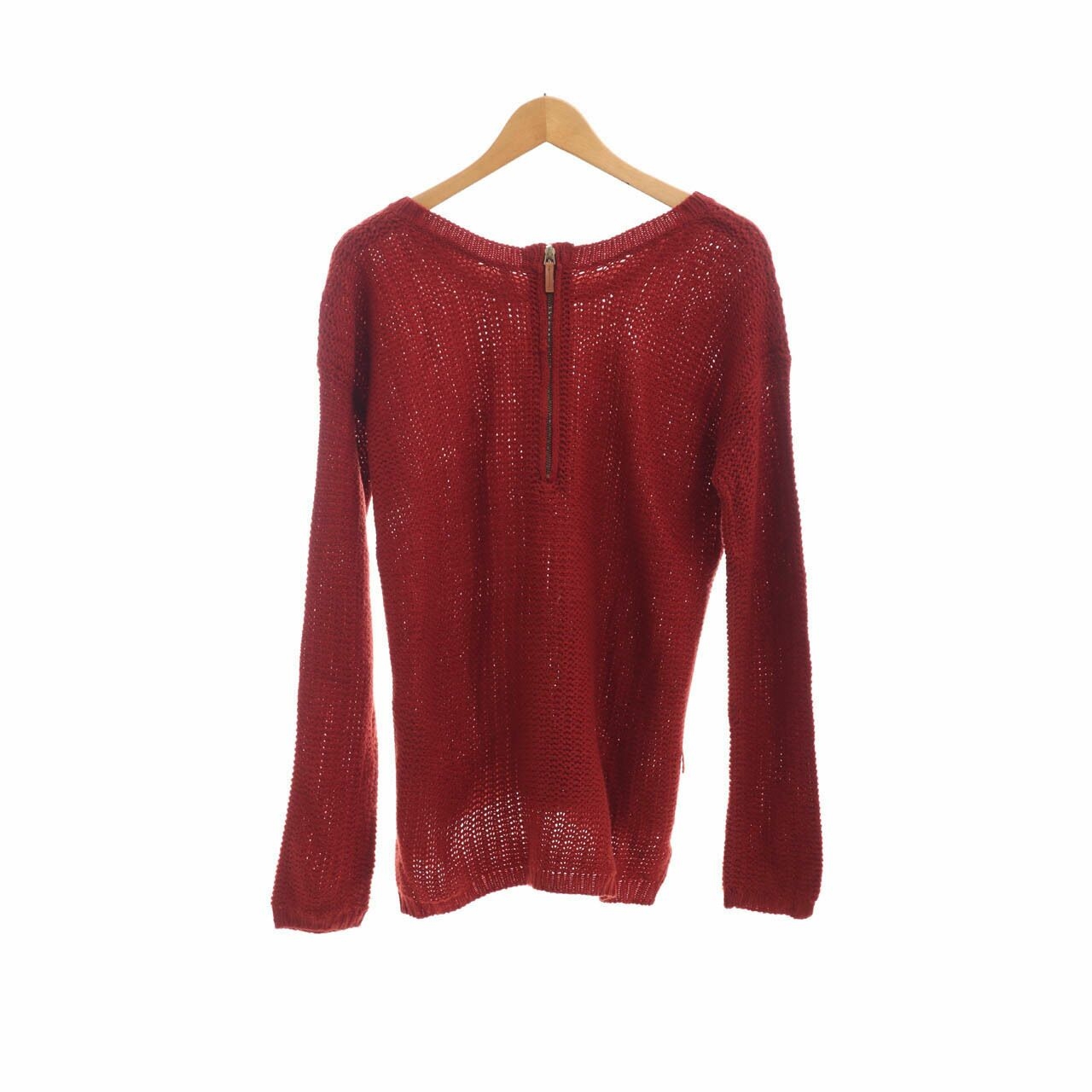 Stradivarius Red Knit Sweatshirt