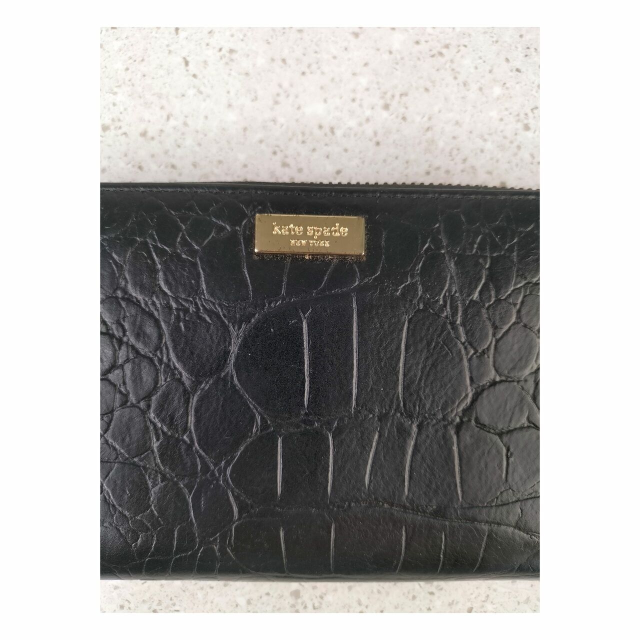 Kate Spade Neda Rialto Place Croco Embossed Leather Wallet