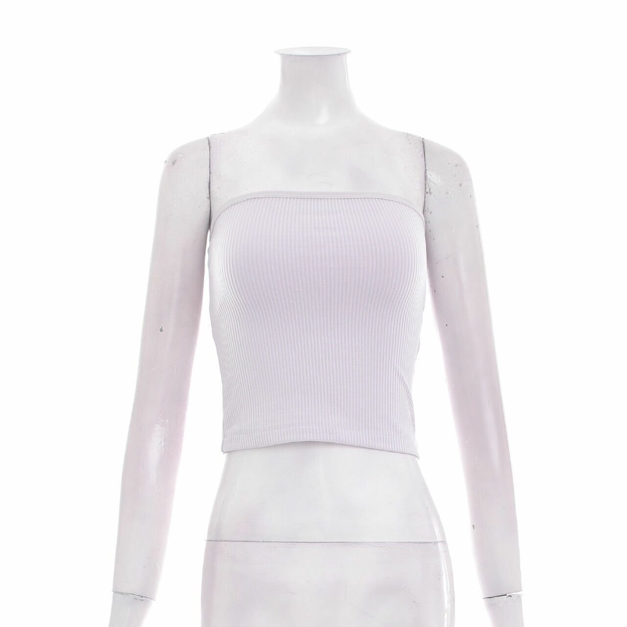 Stradivarius Lilac Tube Crop Sleeveless