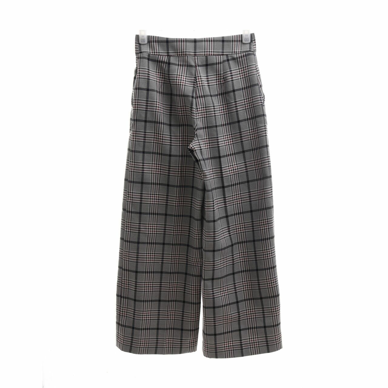 H&M Grey Tartan Long Pants