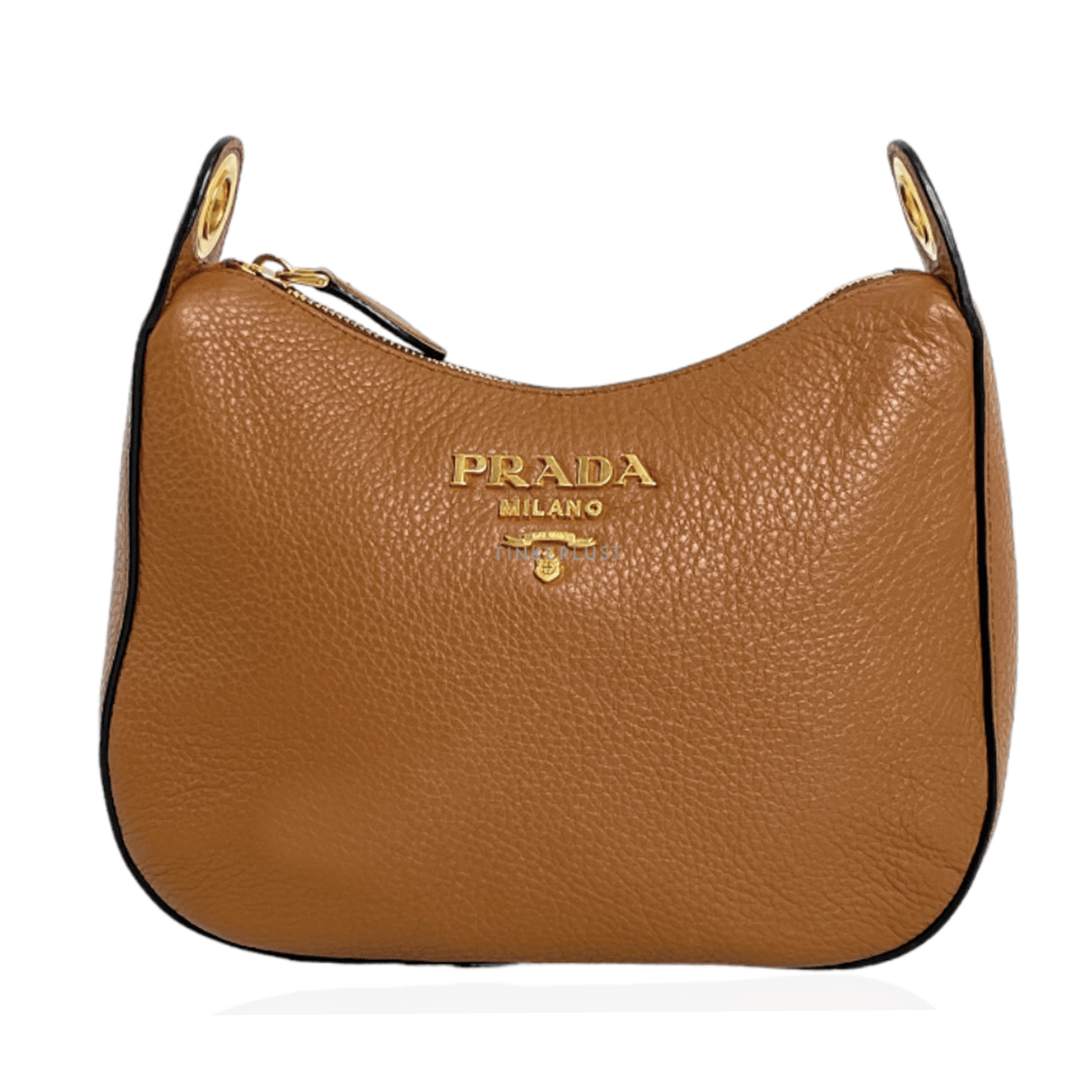 Prada Sacca In Pelle Vitello Phenix Caramel Hobo Small Bag