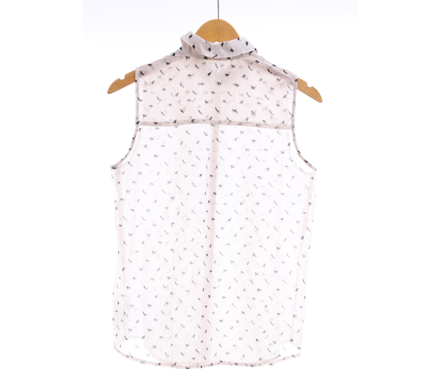 Pull & Bear Off Wite Animal Print Sleeveless