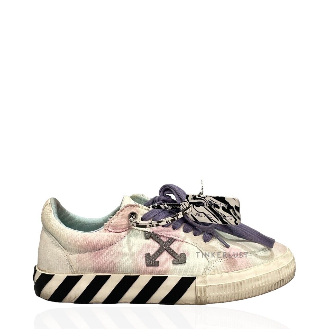 Off White Vulcanized Tie Dye White Lilac Low Sneakers