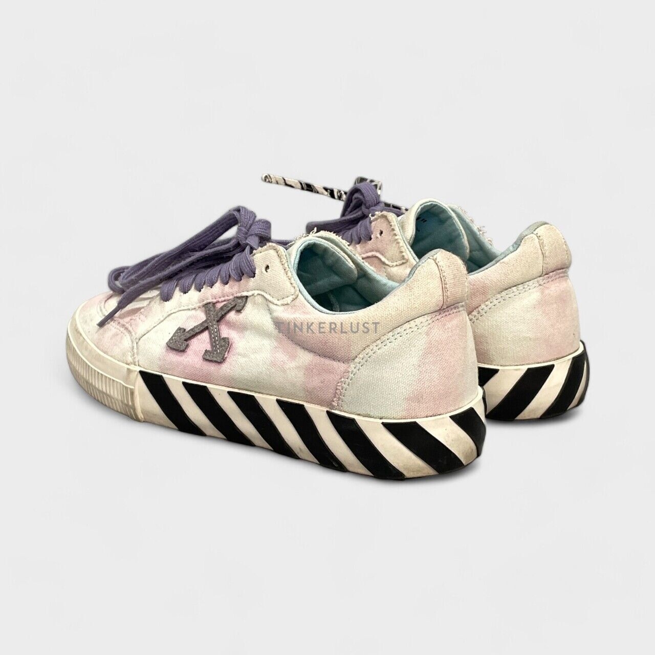 Off White Vulcanized Tie Dye White Lilac Low Sneakers