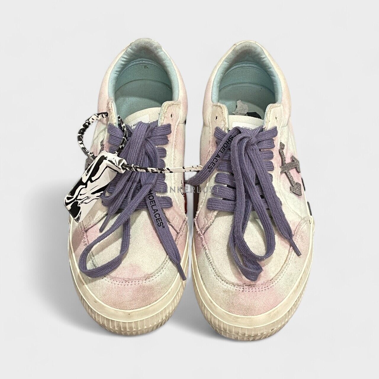 Off White Vulcanized Tie Dye White Lilac Low Sneakers