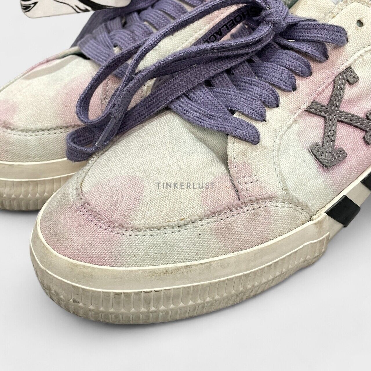 Off White Vulcanized Tie Dye White Lilac Low Sneakers