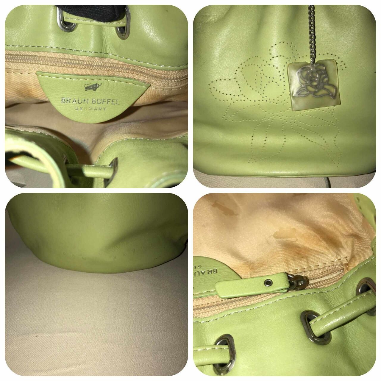 Braun Buffel Lime Handbag