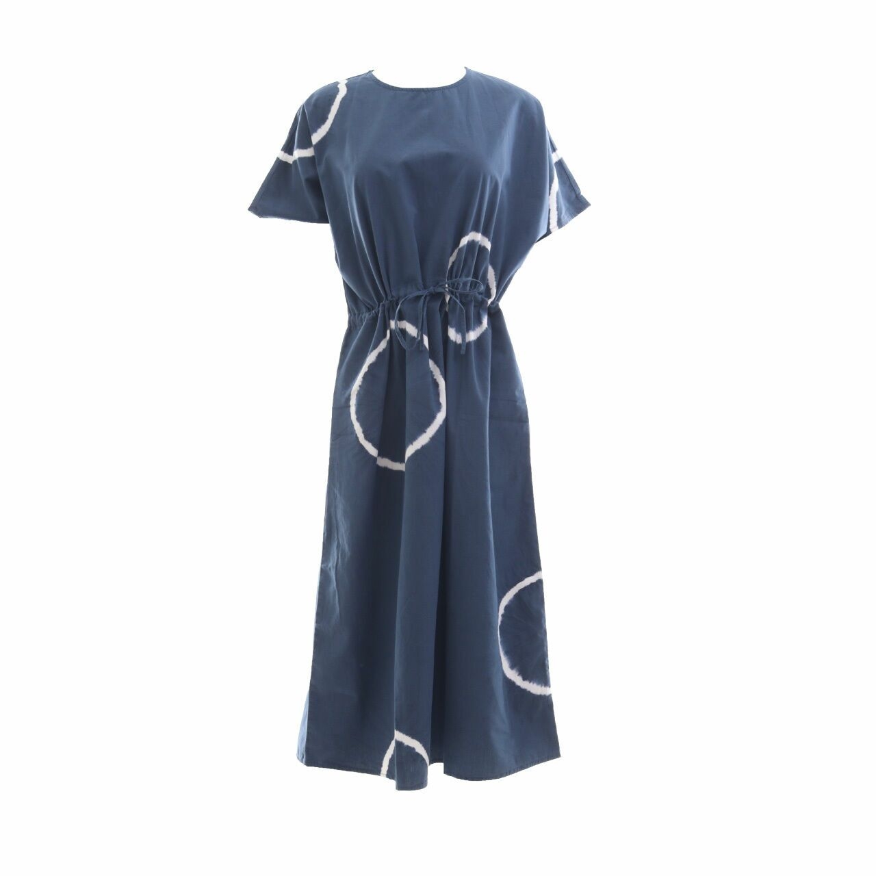 Cotton Ink Tie Dye Kavva Navy Midi Dress