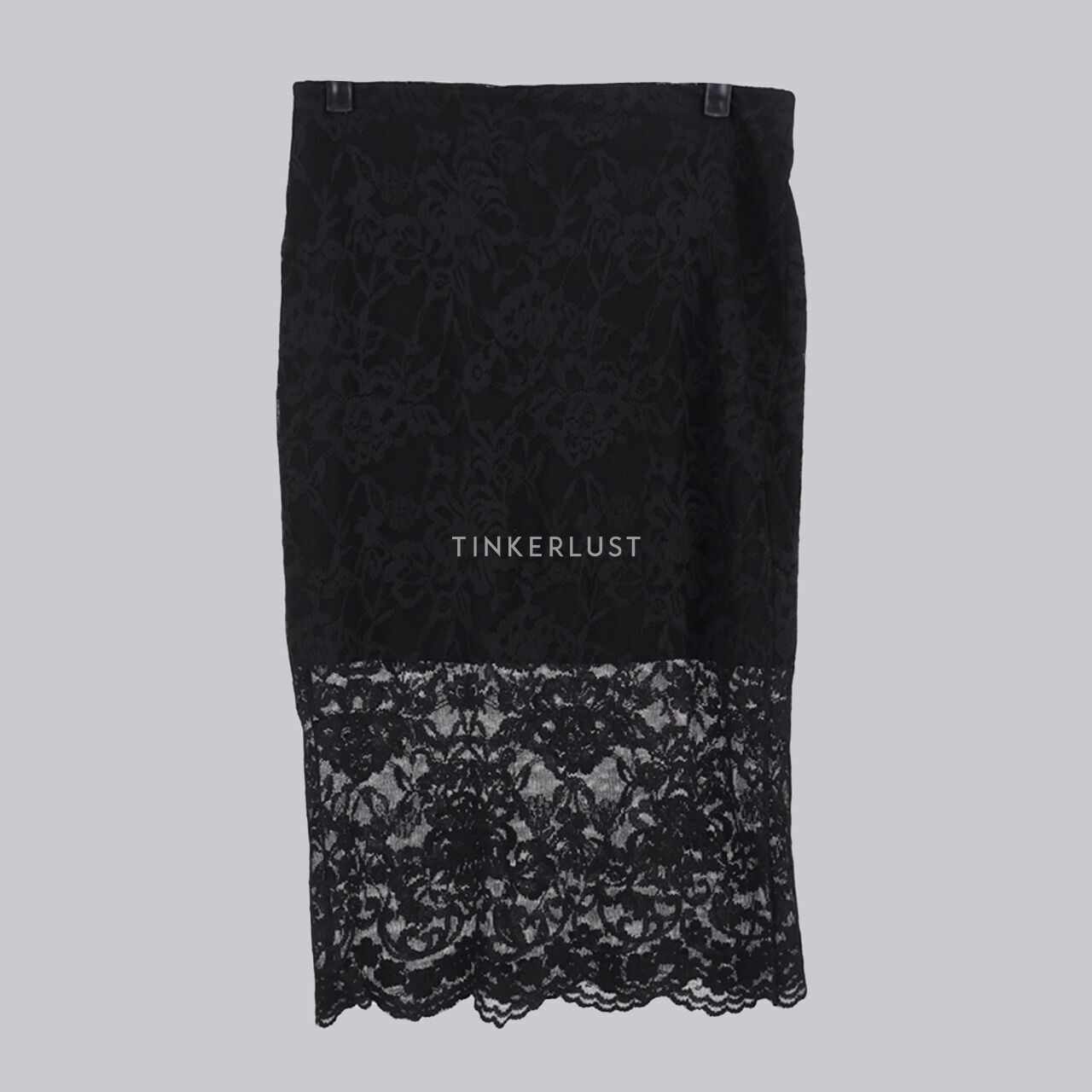 Stradivarius Black Midi Skirt