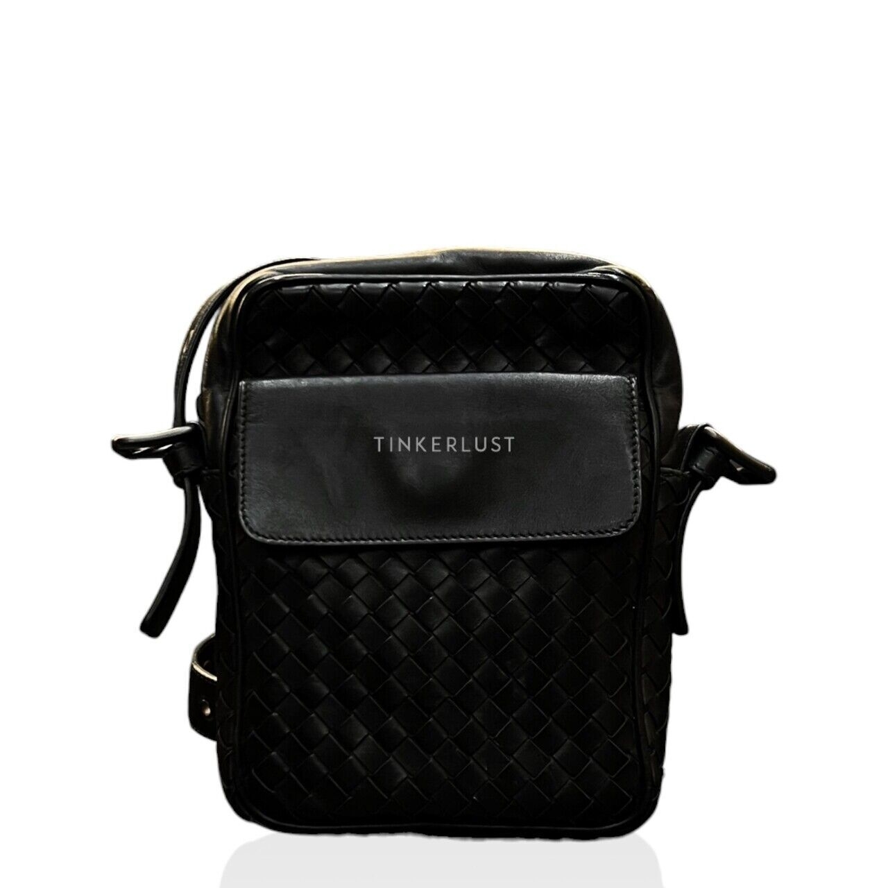 Bottega Veneta Black Leather Sling Bag