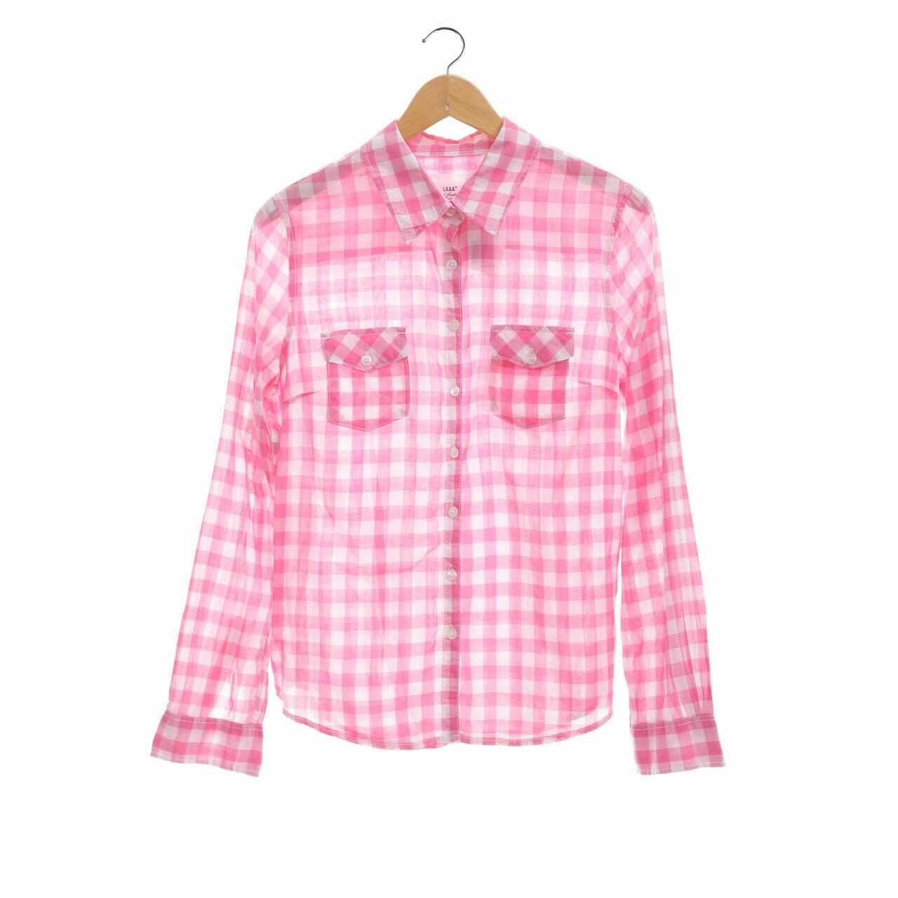 H&M Pink & White Checkered Shirt