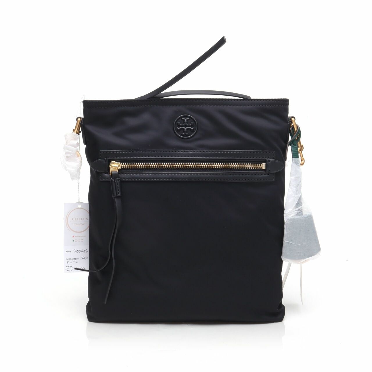 Tory Burch Perry Nylon In Black Ghw Crossbody 