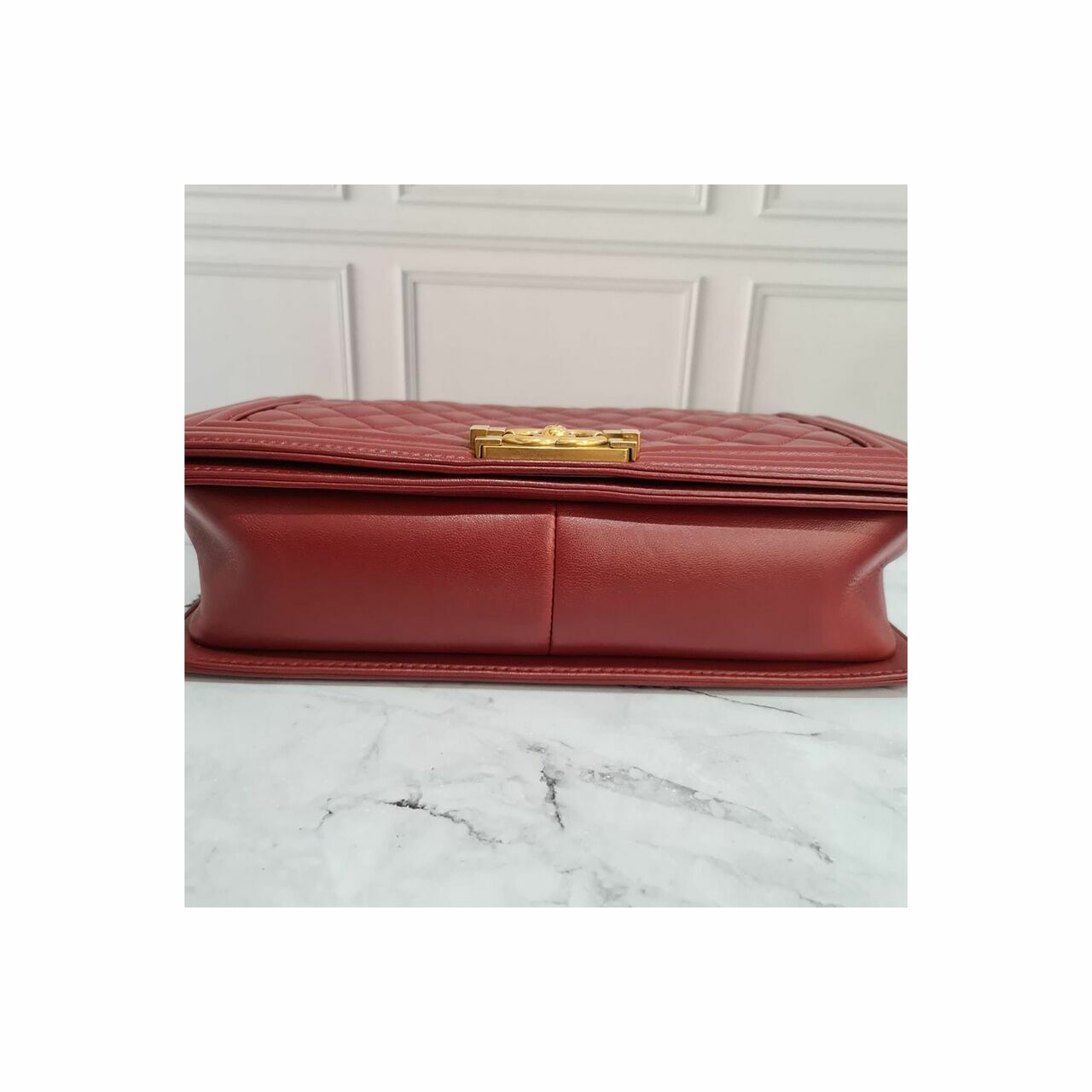 Chanel Boy Lambskin Maroon GHW #19 Shoulder Bag