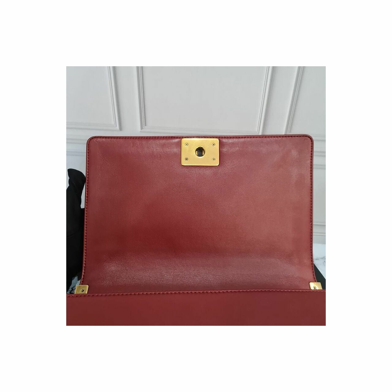 Chanel Boy Lambskin Maroon GHW #19 Shoulder Bag