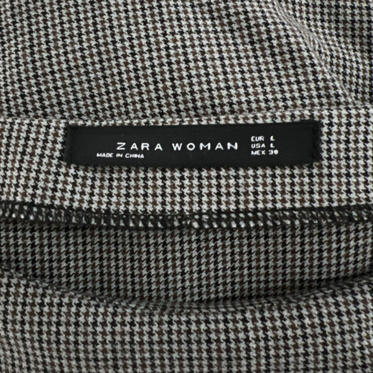 Zara Grey Houndstooth Mini Dress