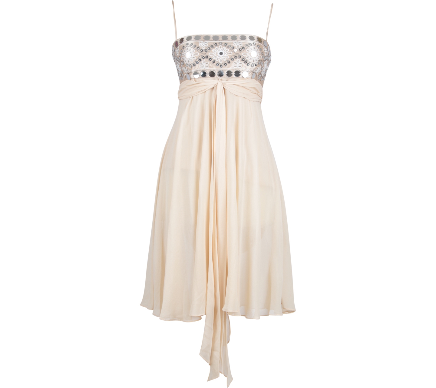 BCBG Max Azria Cream Sequin Mini Dress