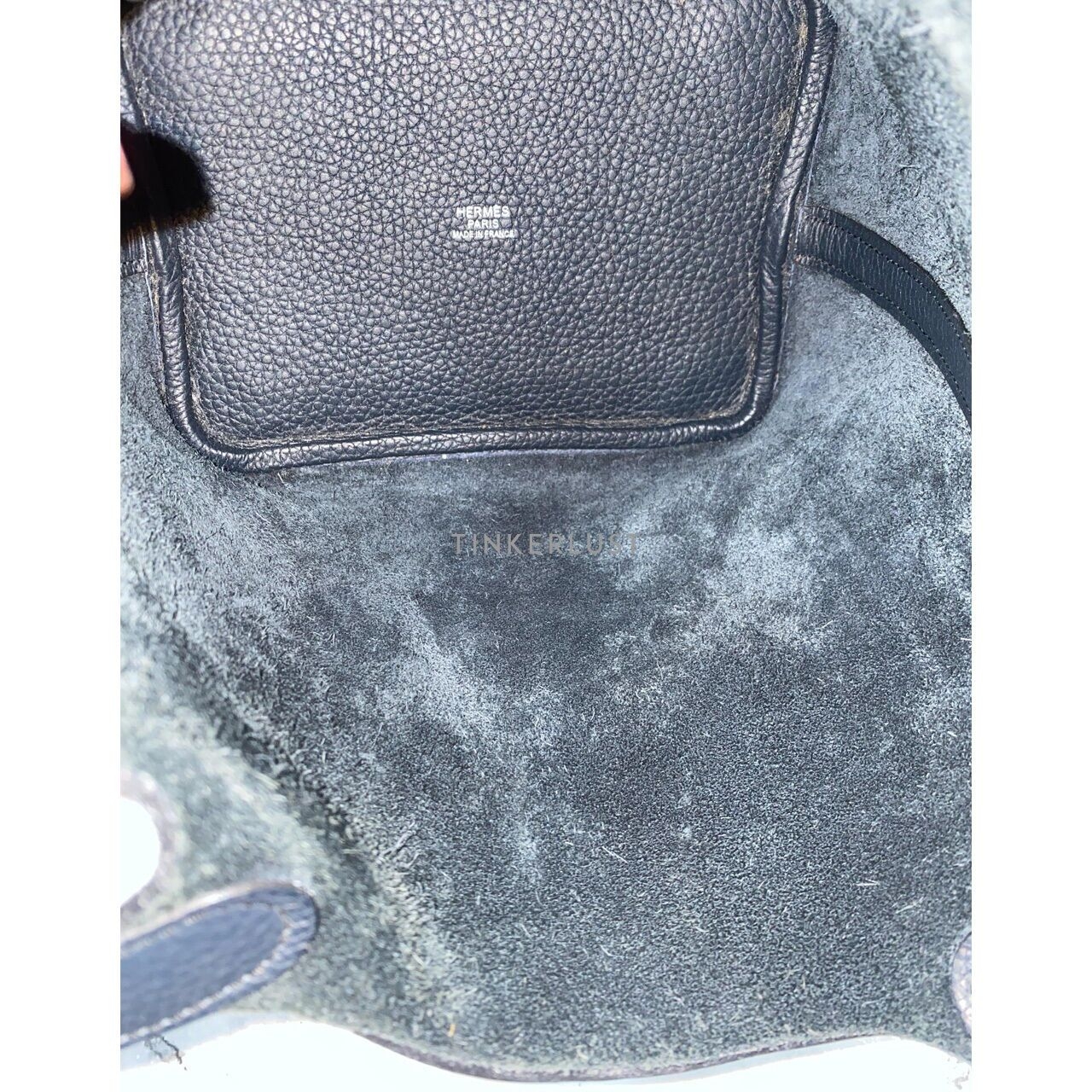 Hermes Pico 18 Blue Nuit PHW Stamp #P Handbag