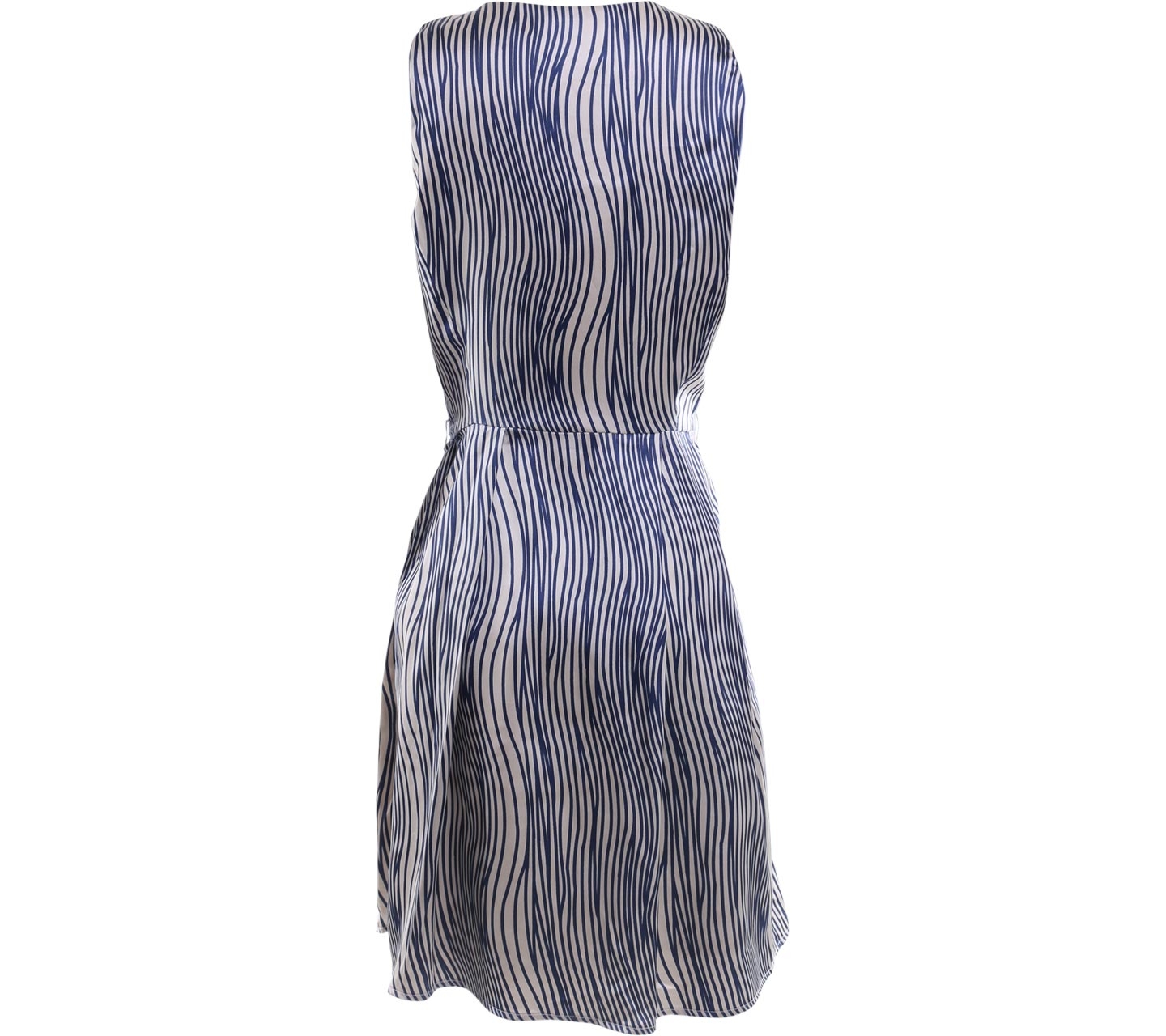 Ciel Blue And Cream Striped Mini Dress