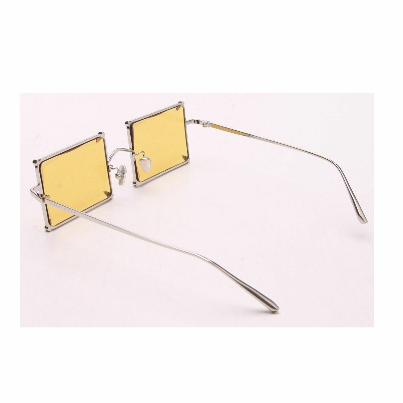 Charles & Keith Silver & Yellow Sunglasses