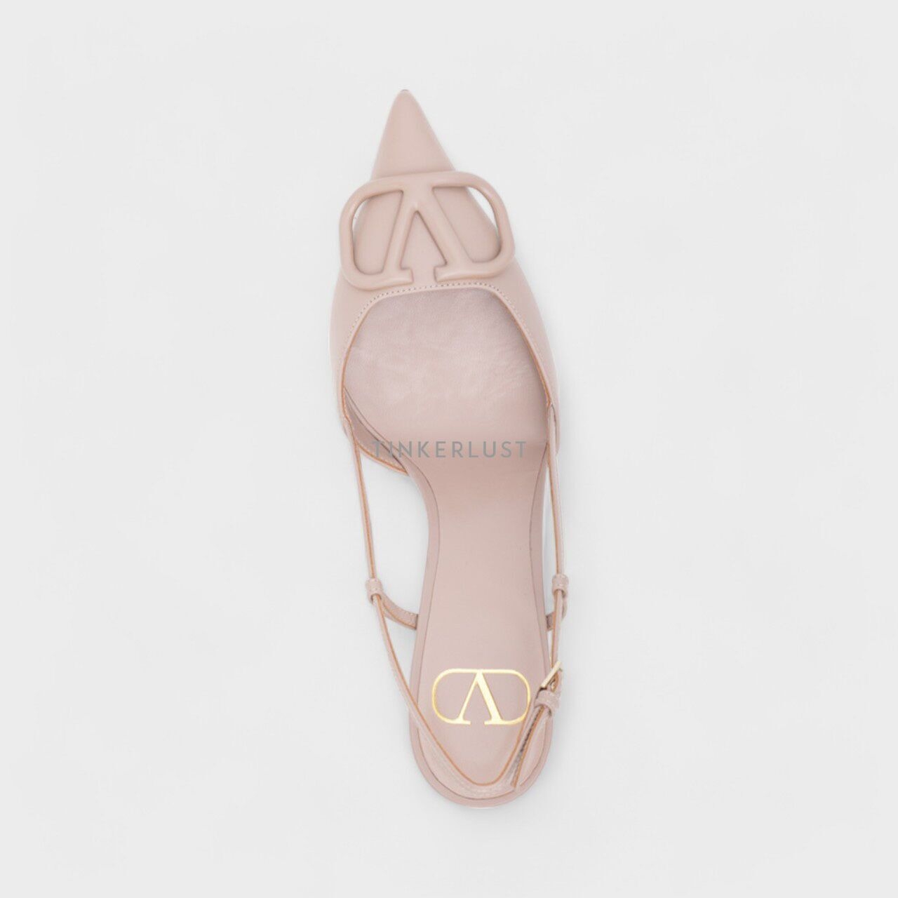 Valentino VLogo Slingback Pumps 80mm in All Nude Heels