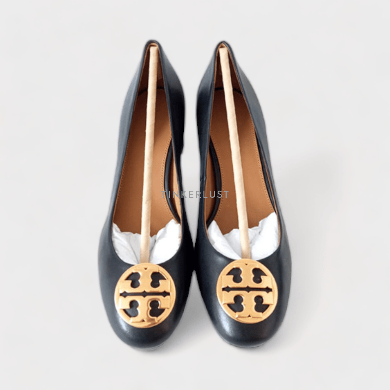 Tory Burch Chelsea 50mm Pump Perfect Black Nappa Leather Heels