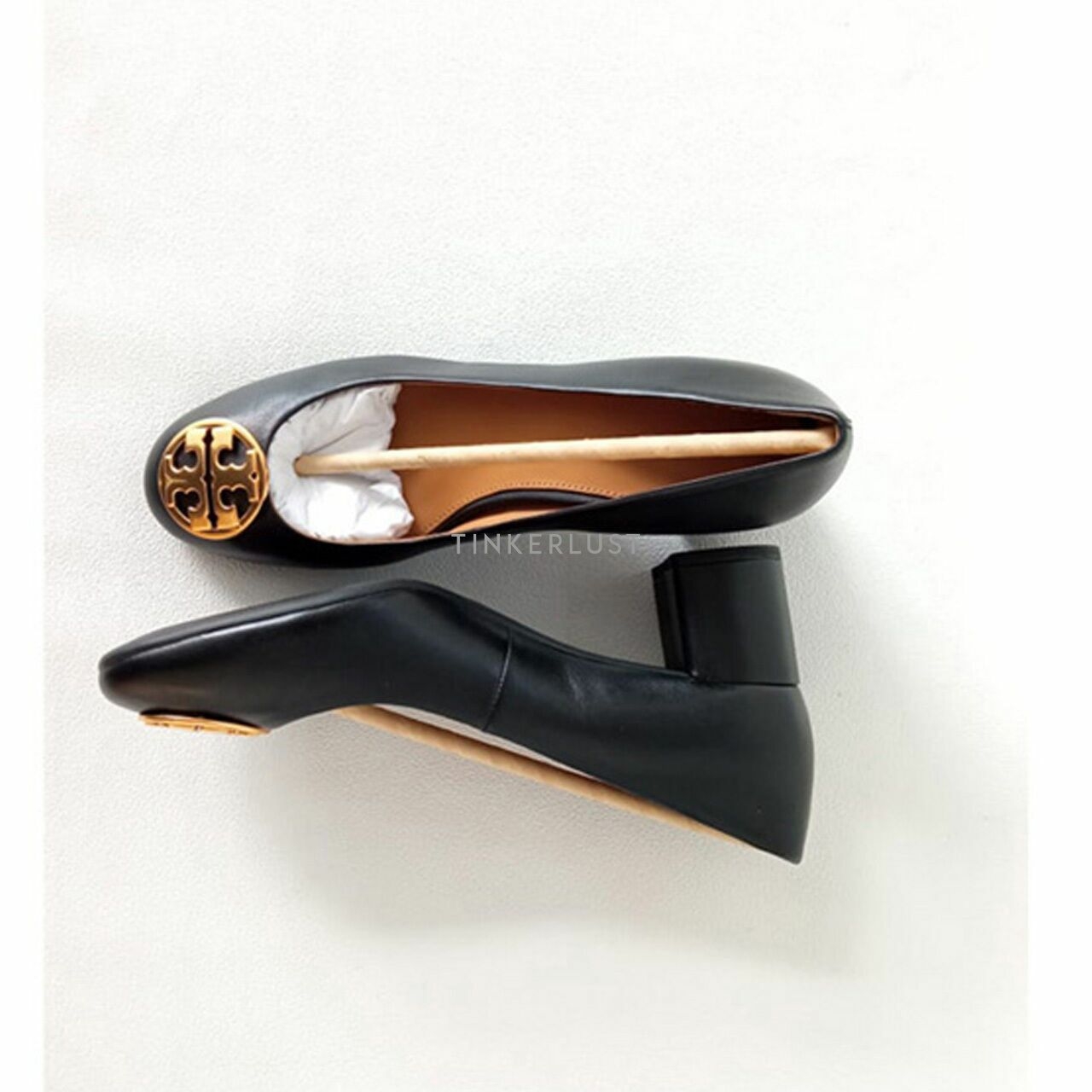 Tory Burch Chelsea 50mm Pump Perfect Black Nappa Leather Heels