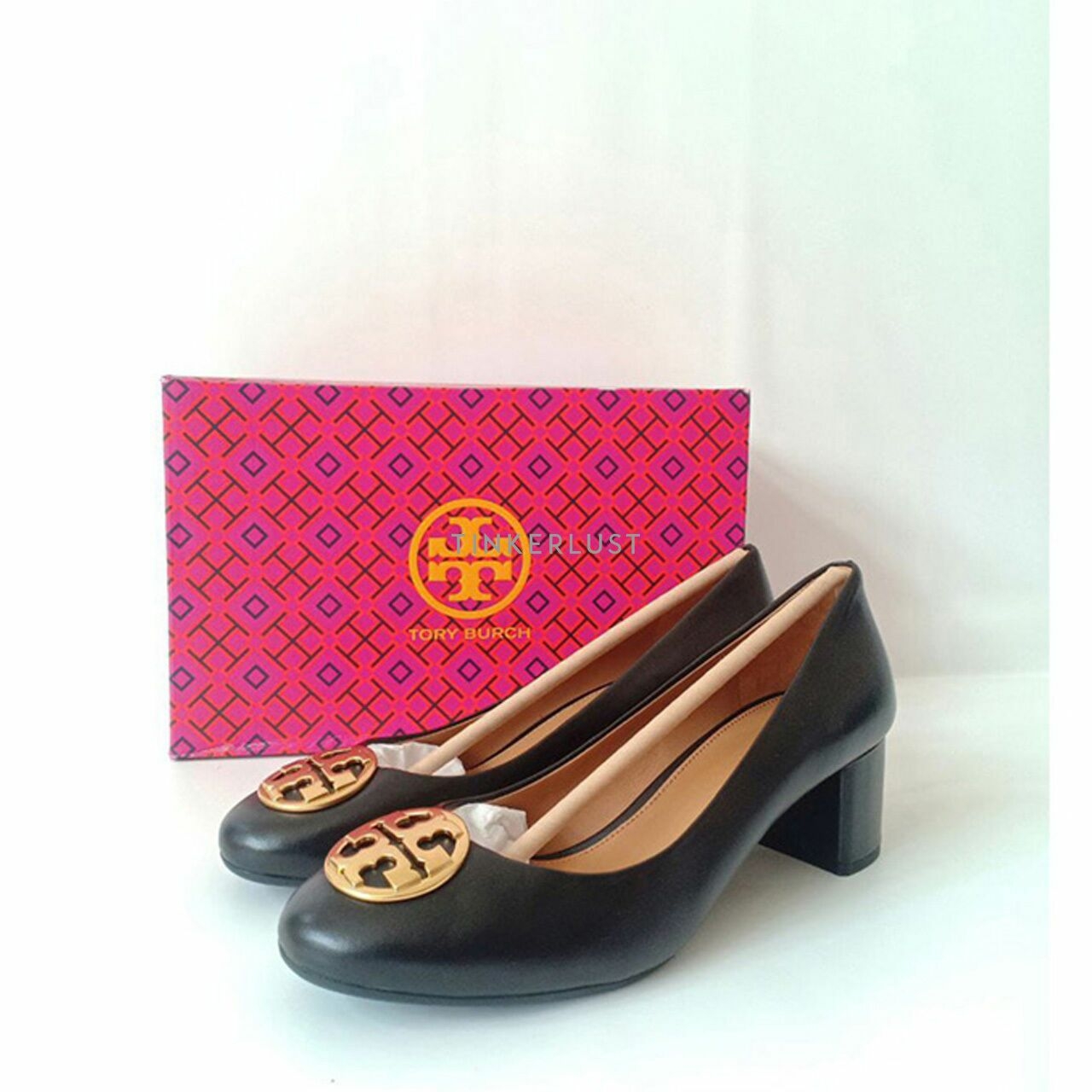 Tory Burch Chelsea 50mm Pump Perfect Black Nappa Leather Heels