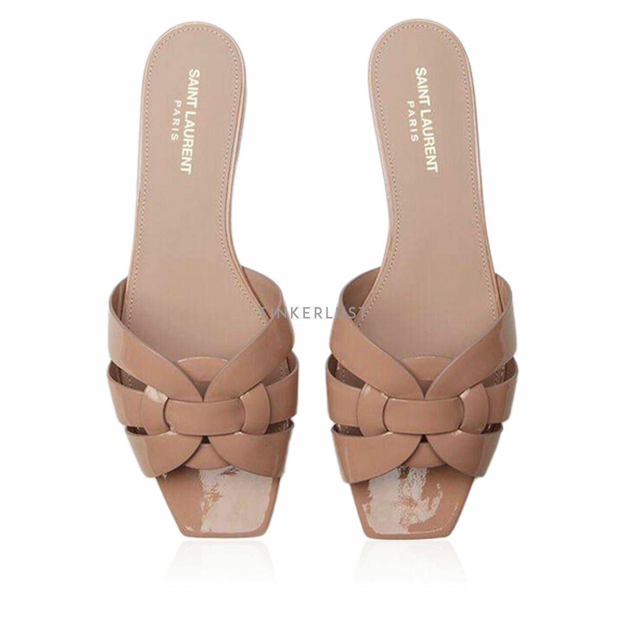 Saint Laurent NU Pied 0,5 Tribute Sandal In Nude Patent