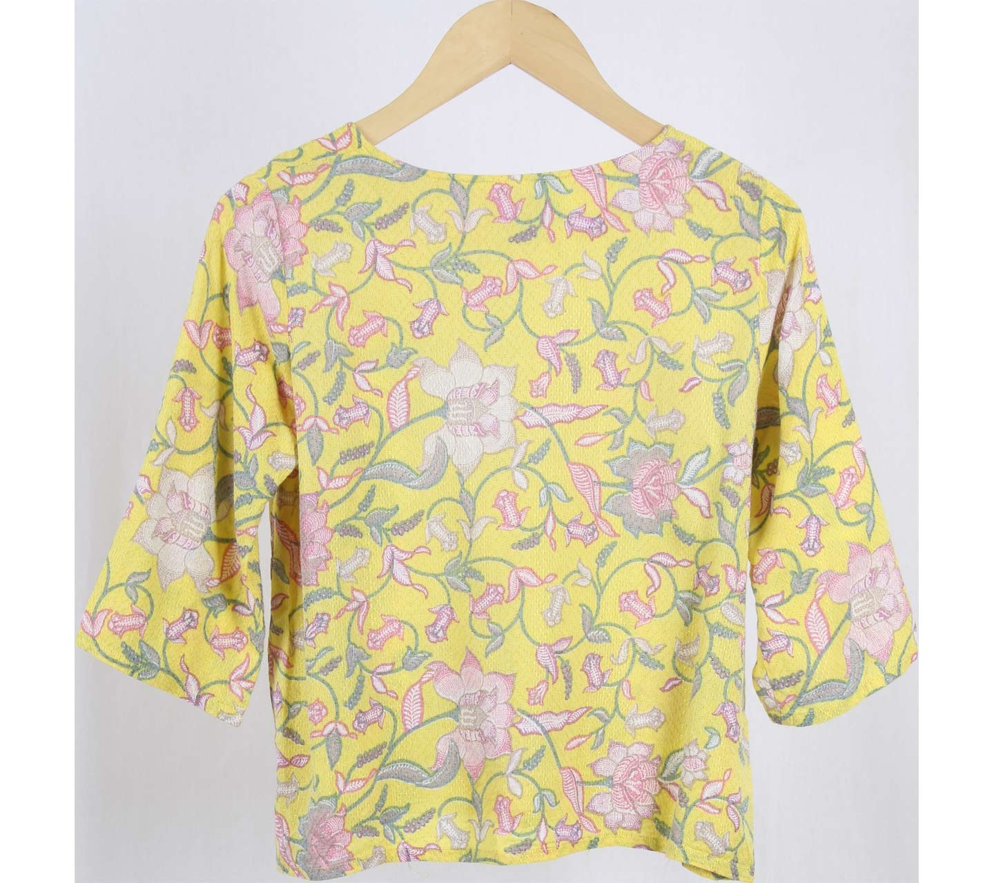 Cotton Ink Yellow Floral Blouse