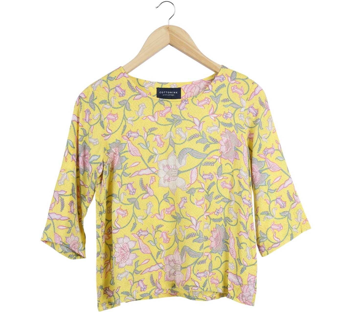 Cotton Ink Yellow Floral Blouse