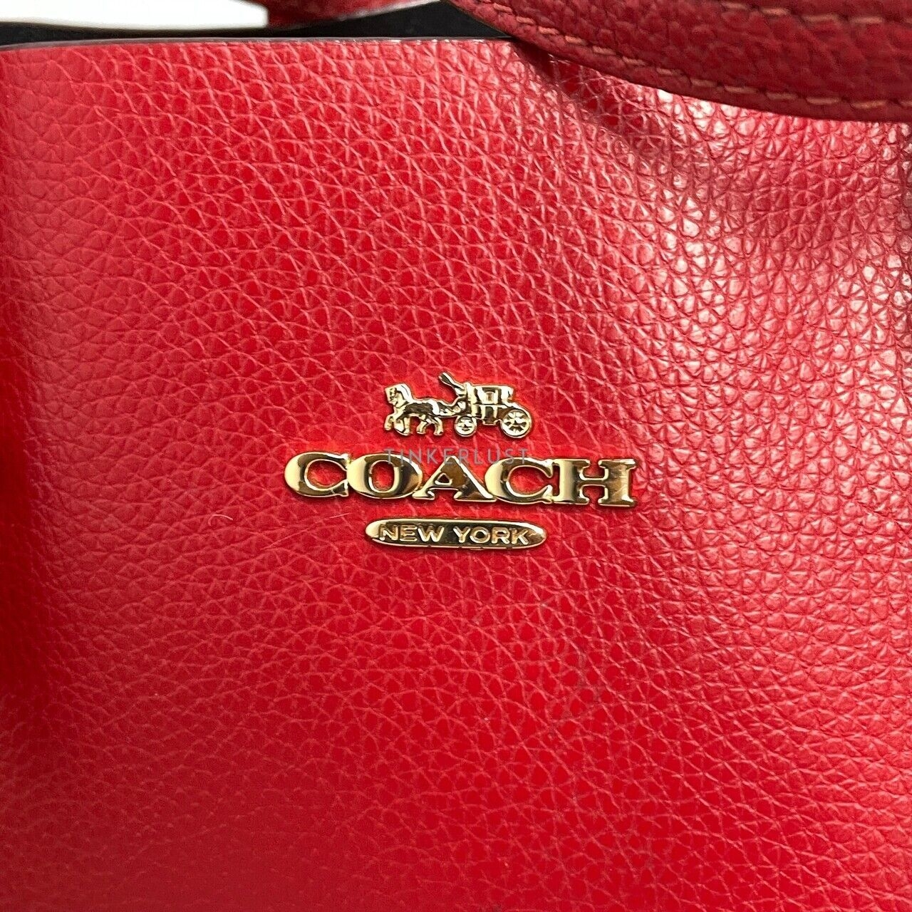 Coach Mollie 25 Red Tote with Strap 