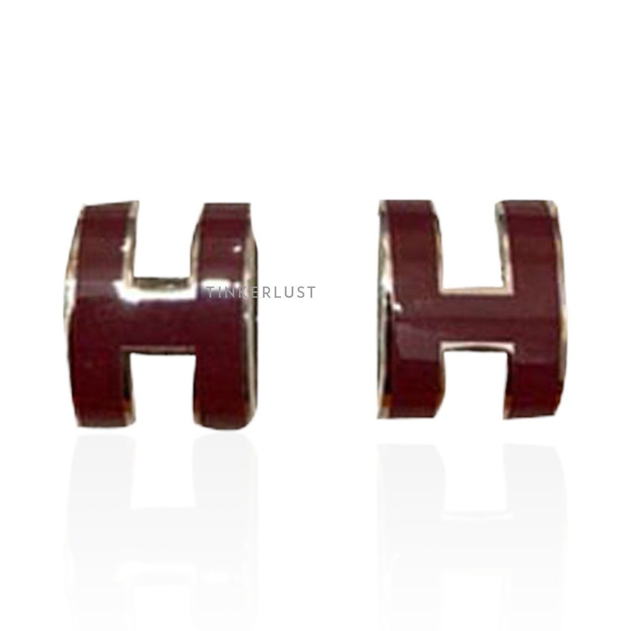 Hermes Mini Pop H Rouge PHW Earrings