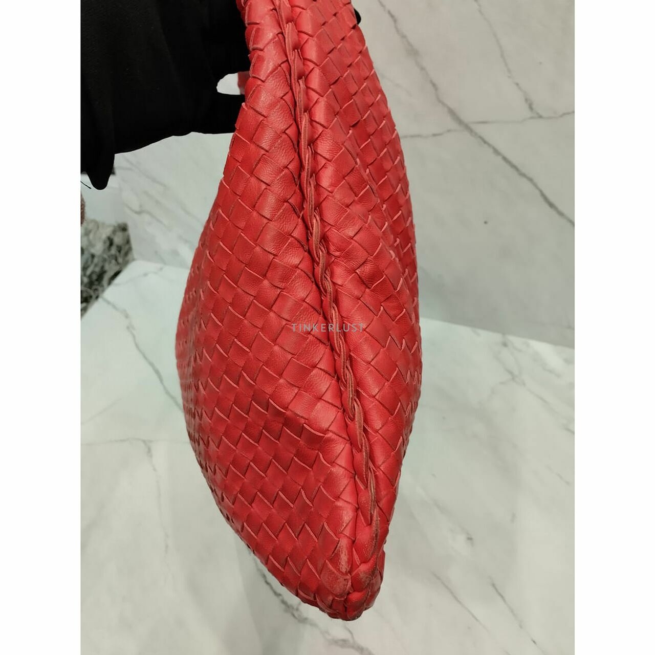 Bottega Veneta Hobo Medium Red Shoulder Bag