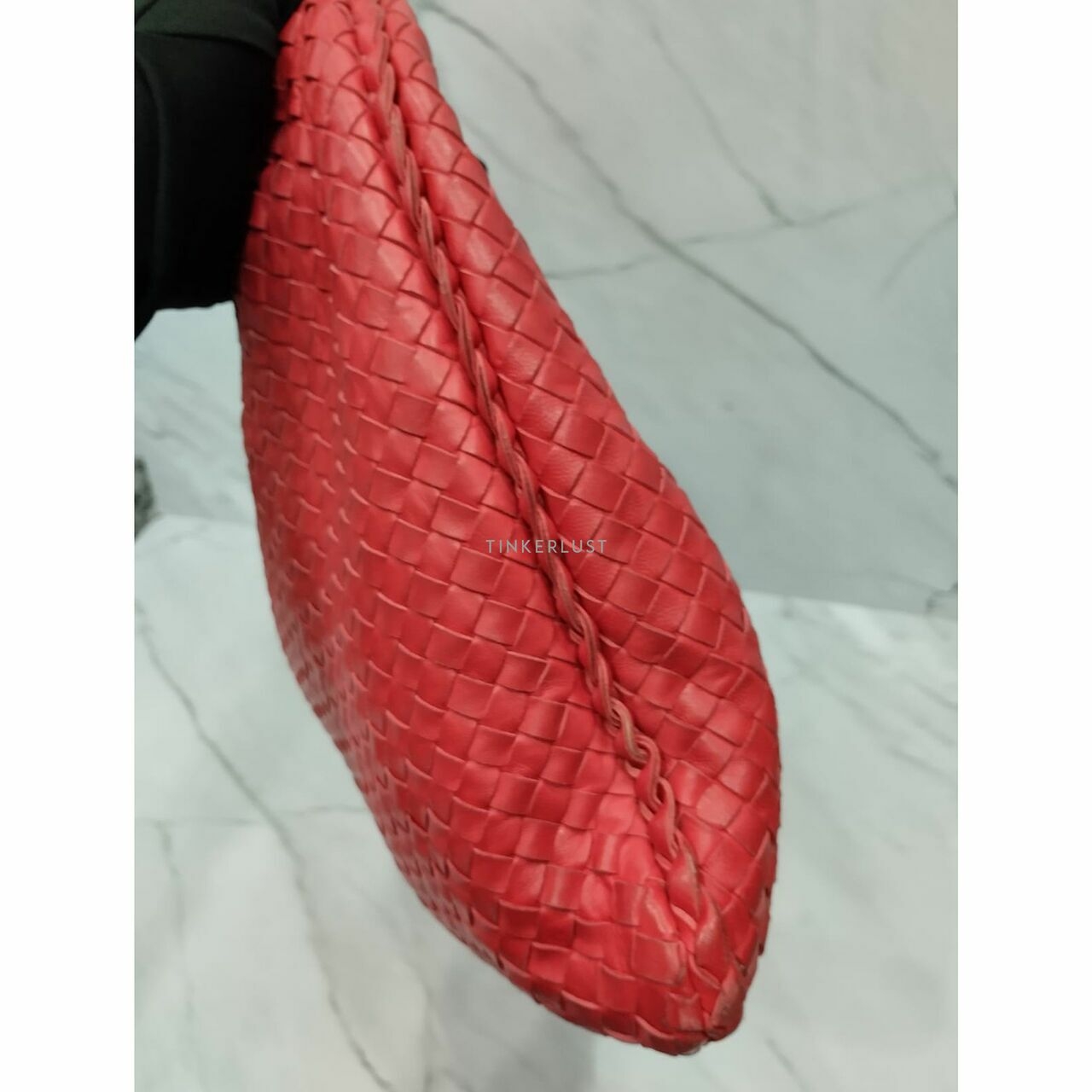 Bottega Veneta Hobo Medium Red Shoulder Bag