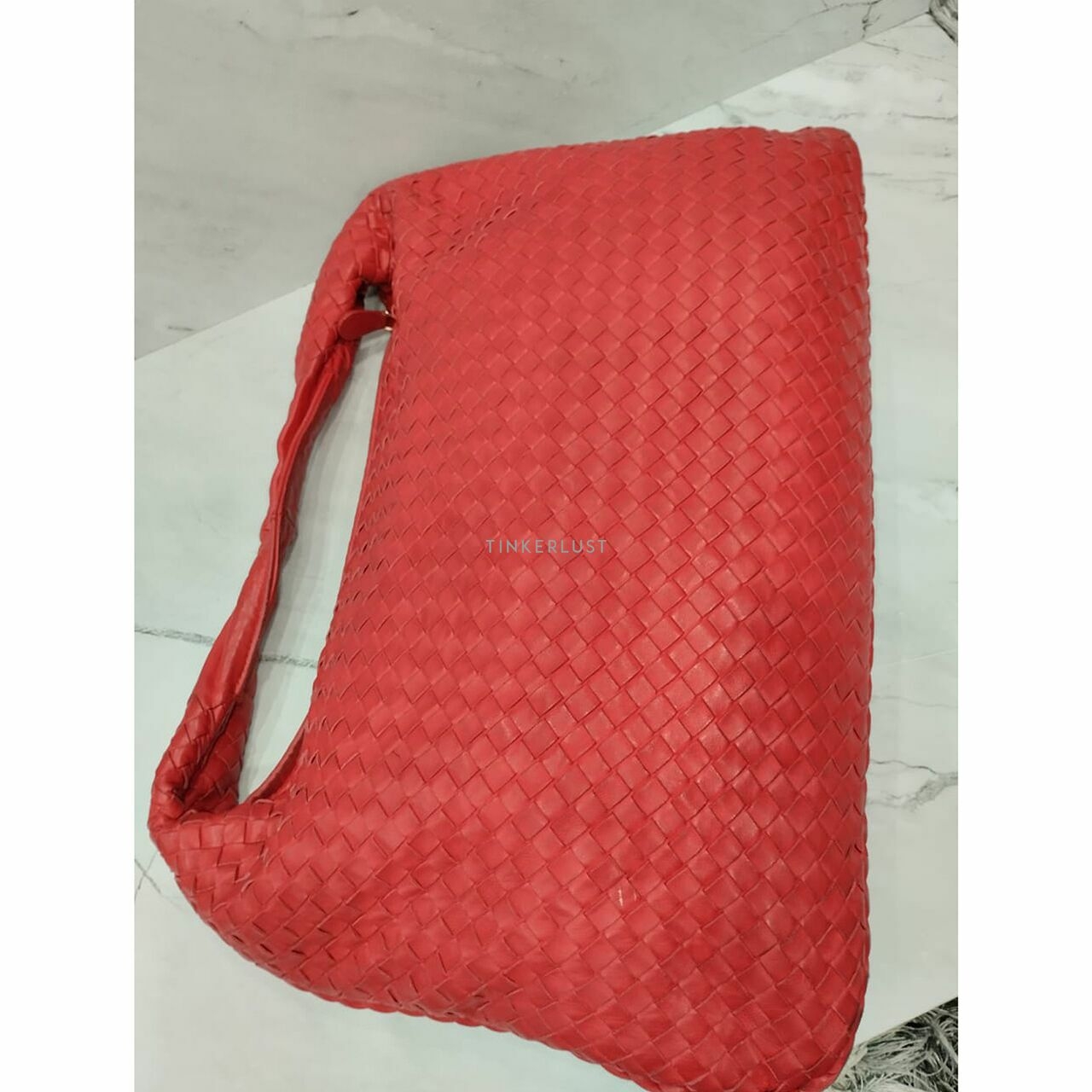 Bottega Veneta Hobo Medium Red Shoulder Bag