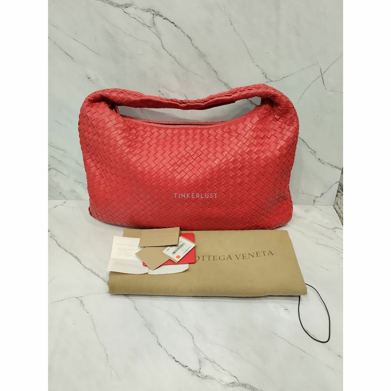 Bottega Veneta Hobo Medium Red Shoulder Bag