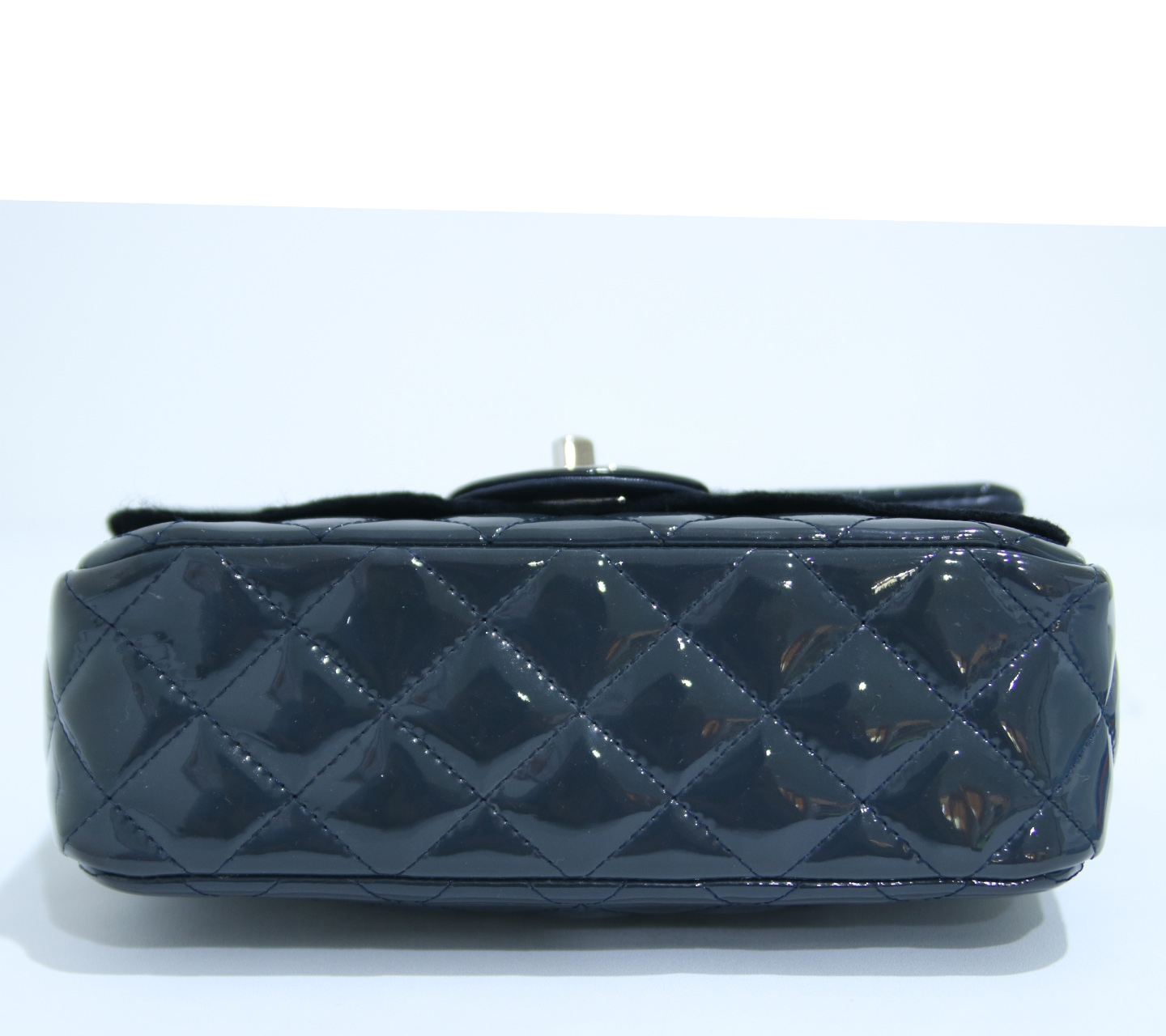 Chanel Blue Patent Leather Quilted Flapbag Sling Bag