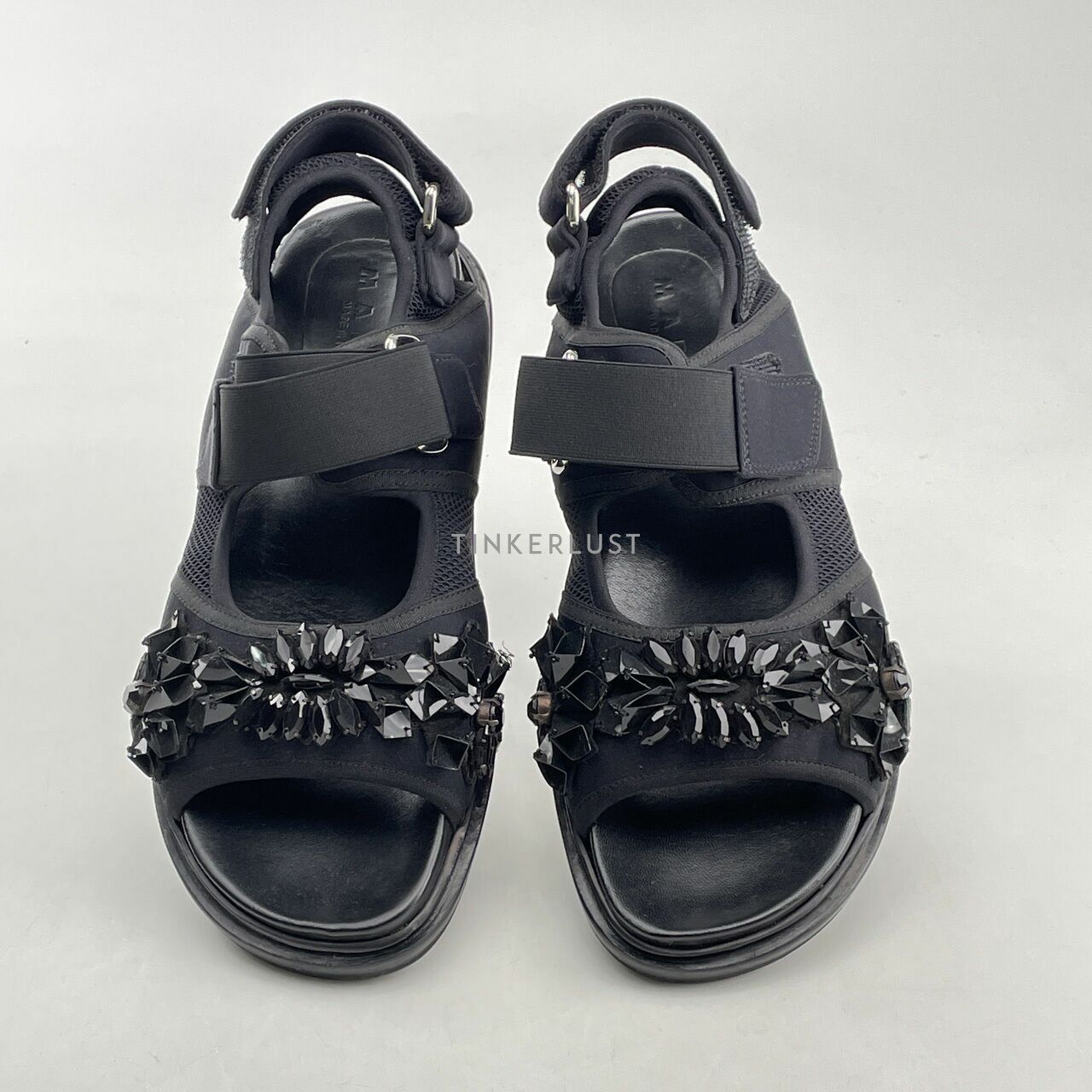 Marni Embellished Black Sandals