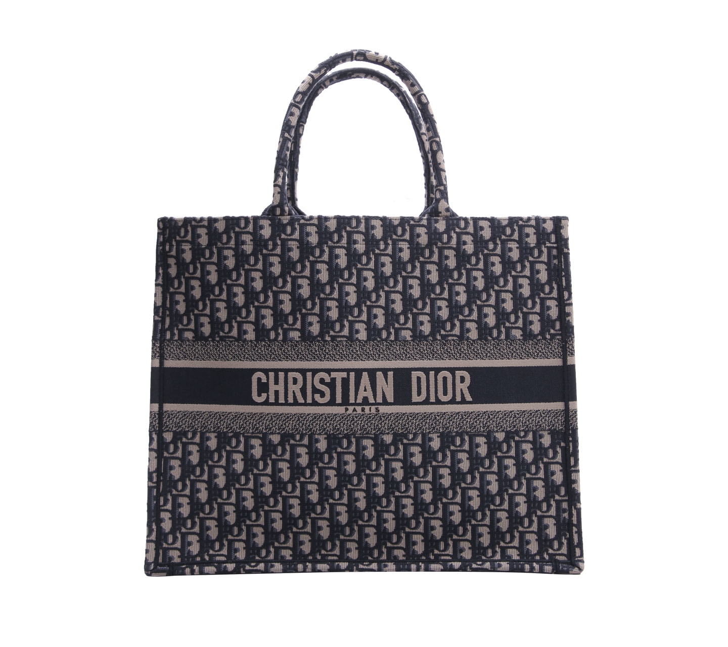 Christian Dior Dark Blue & Cream Tote Bag