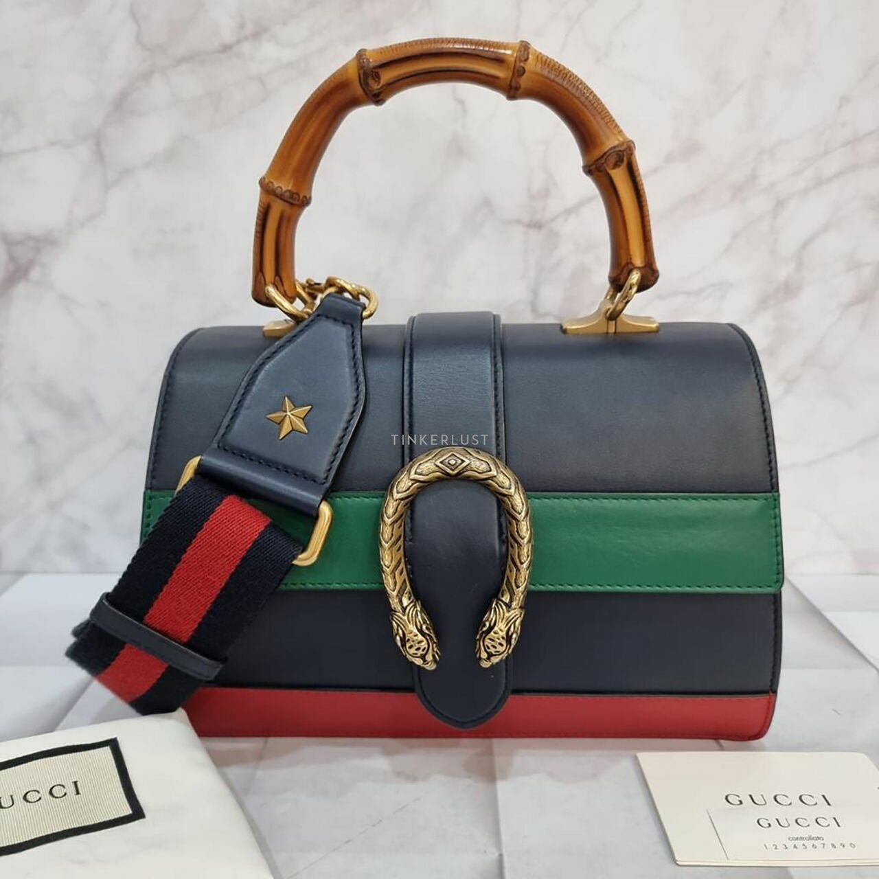 Gucci Dionysus Bamboo Multicolour Large Satchel