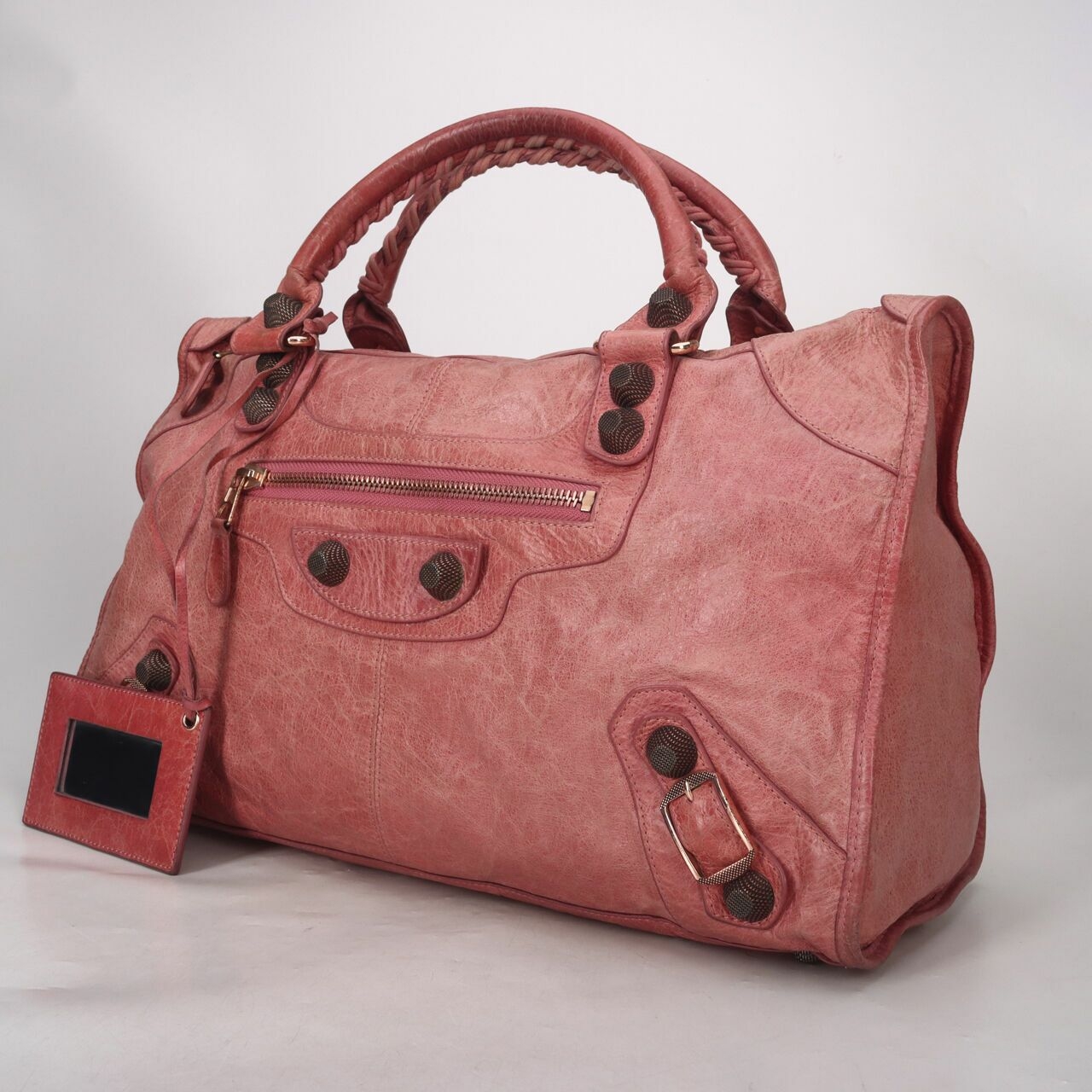 Balenciaga Agneau Giant Part Time Pink Coral Handbag