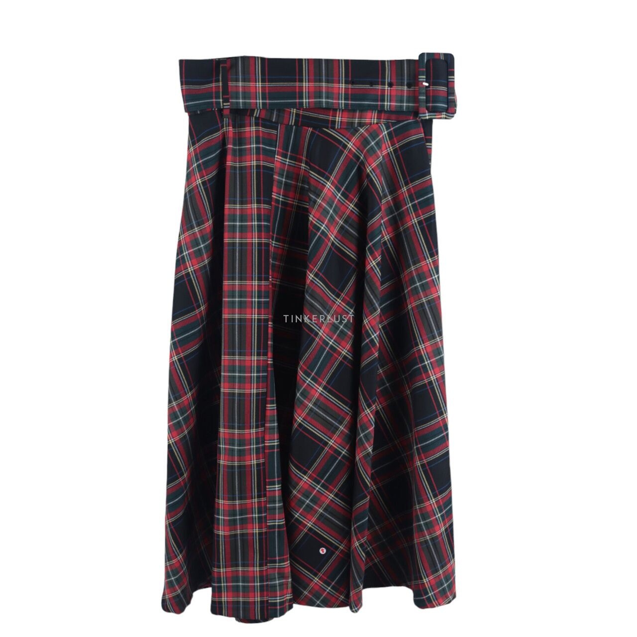 Zara Checkered Midi Skirt