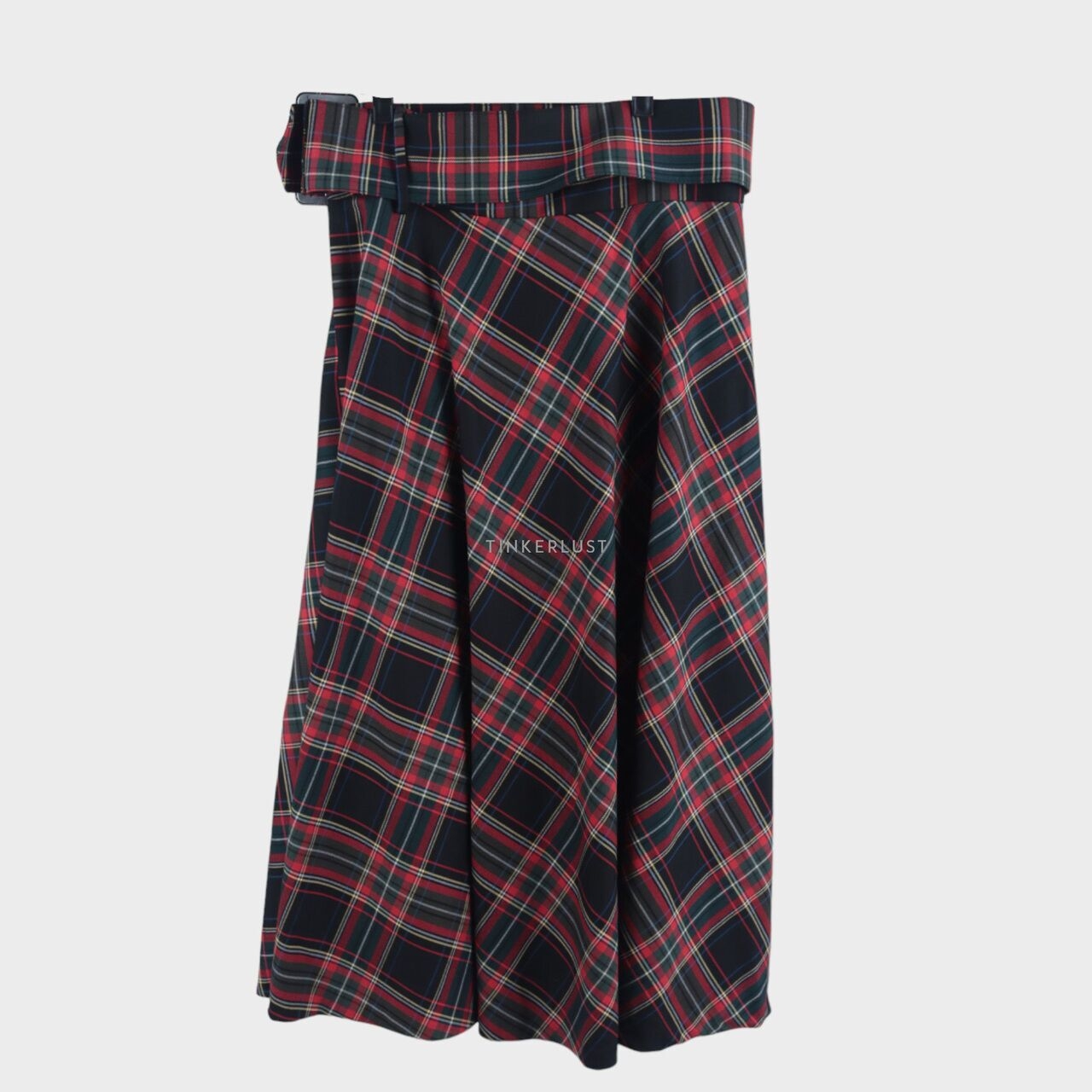 Zara Checkered Midi Skirt