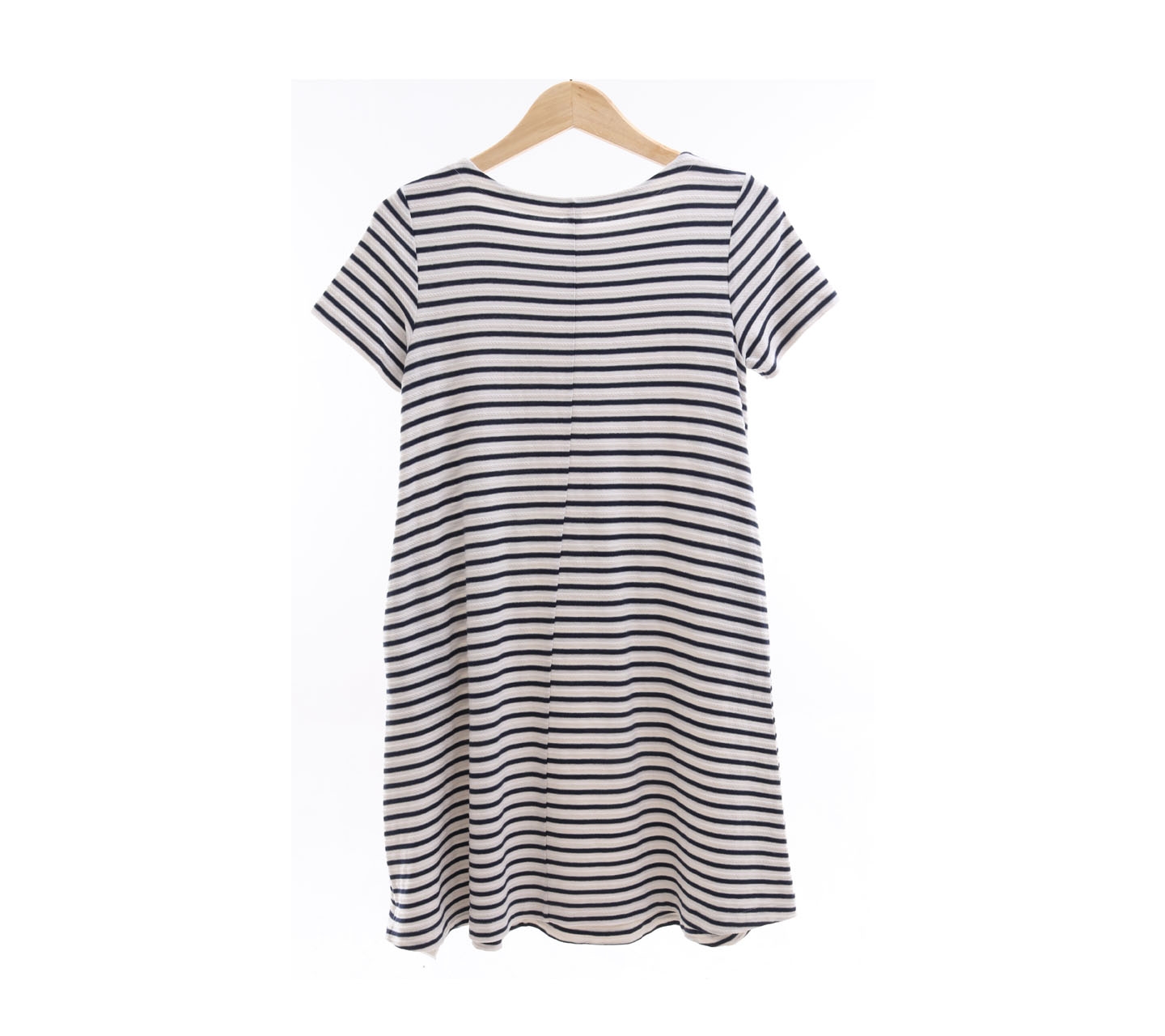 Uniqlo White & Navy Striped Mini Dress