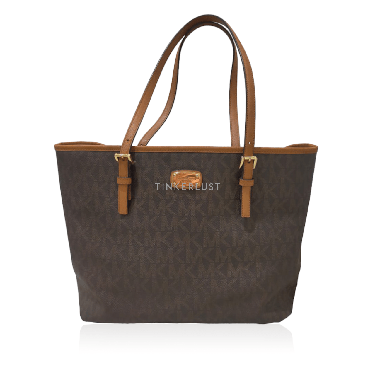 Michael Kors Jet Set Signature Tote Bag Brown