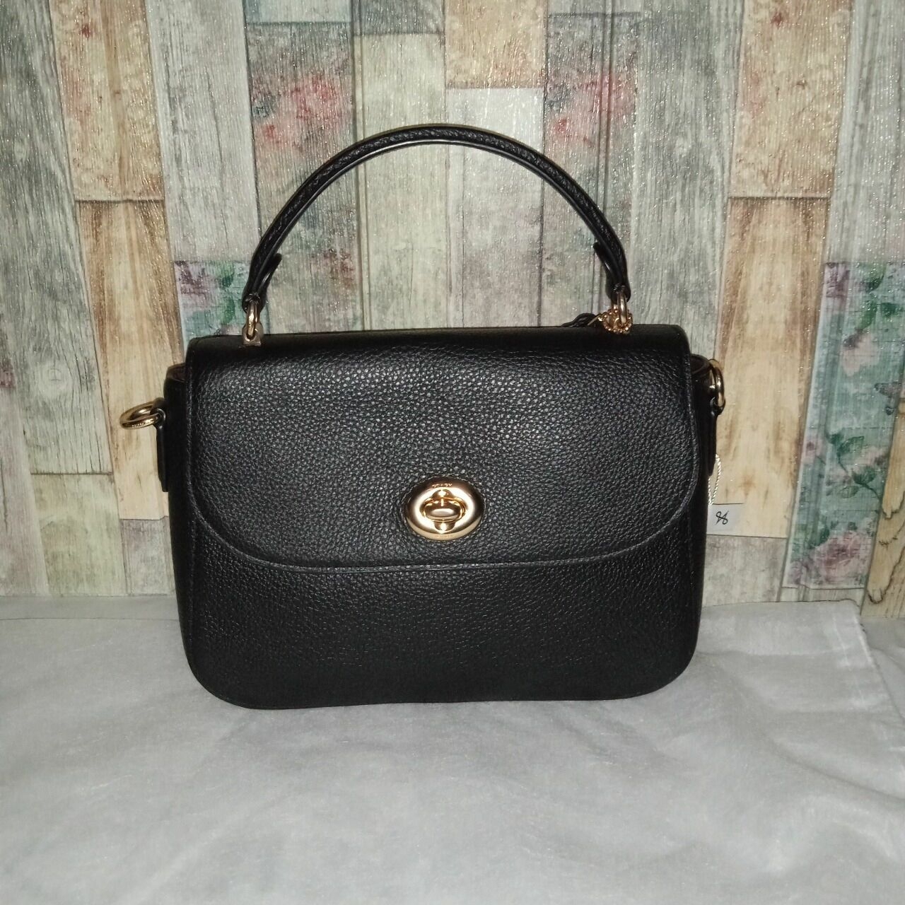 Coach C1557 Marlie Leather Top Handle Black