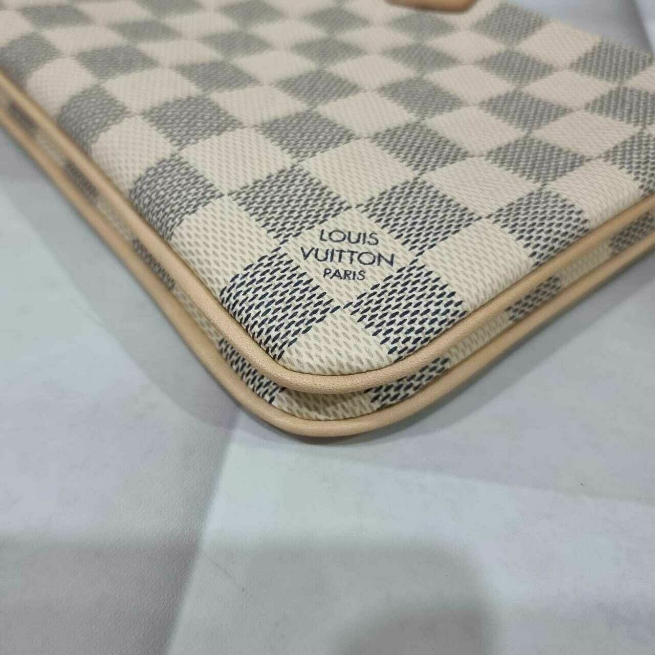 Louis Vuitton Double Zip Pochette Damier Azur Sling Bag