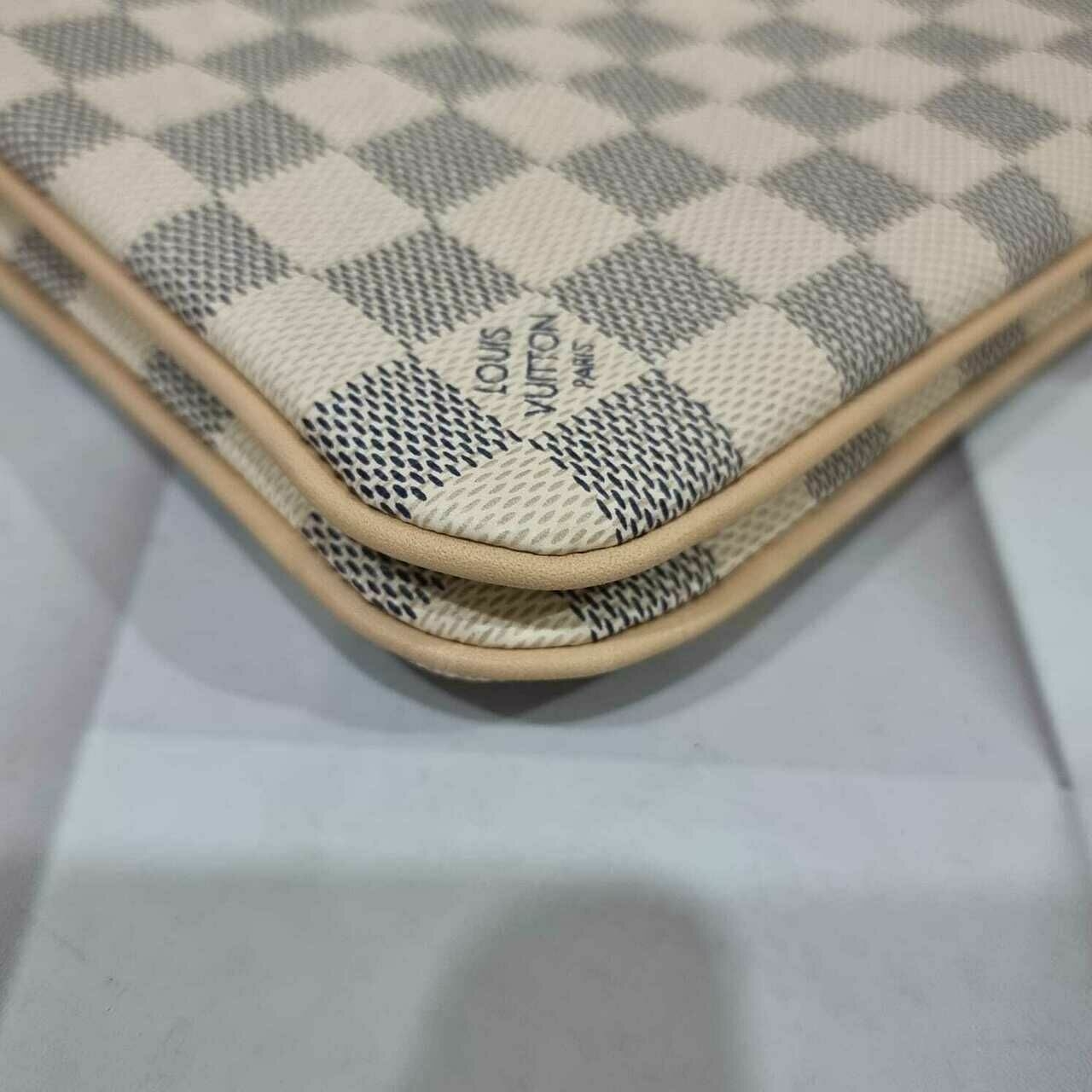 Louis Vuitton Double Zip Pochette Damier Azur Sling Bag