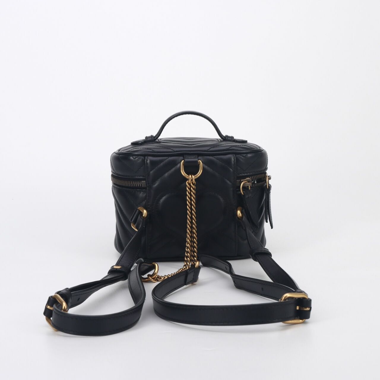 Gucci GG Marmont Black Vanity Mini Leather Crossbody Bag